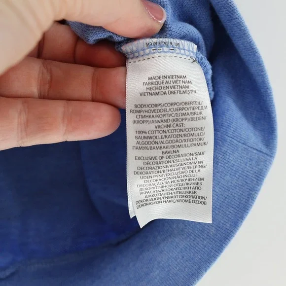 Polo Ralph Lauren Mens Blue Cotton Pique Quarter Zip Pullover Sweater Large LG - Picture 9 of 10